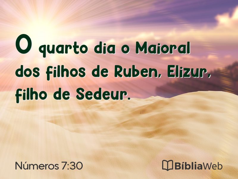 Números 7:30 em imagem para compartilhar
