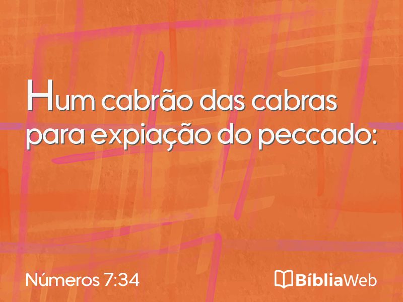 Números 7:34 em imagem para compartilhar