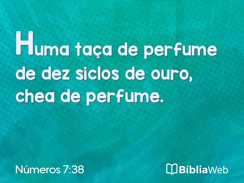 Números 7:38 em imagem para compartilhar