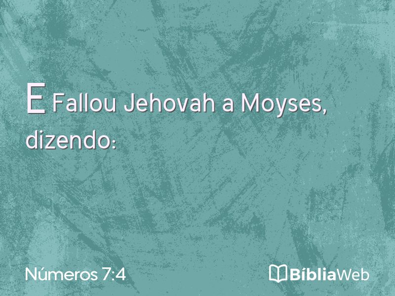 Números 7:4 em imagem para compartilhar