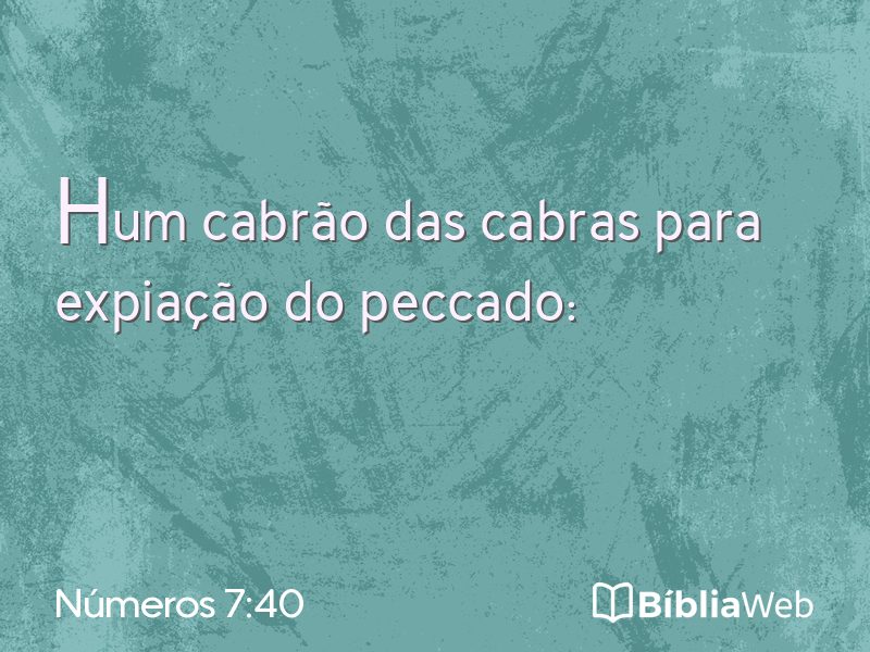 Números 7:40 em imagem para compartilhar