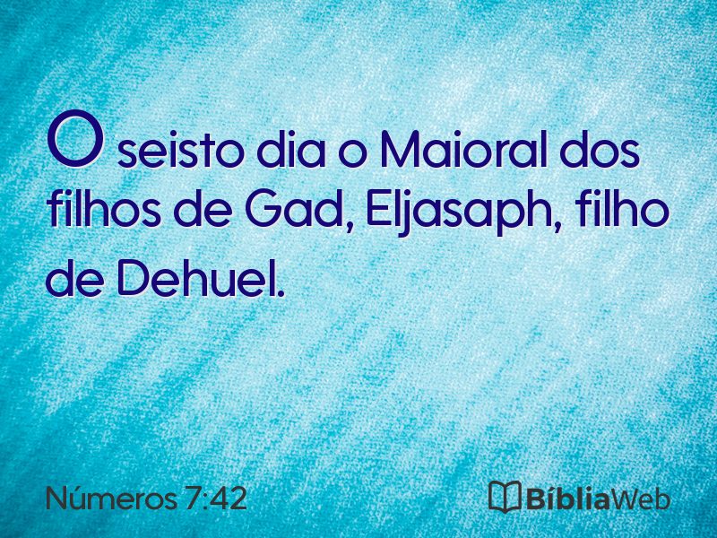 Números 7:42 em imagem para compartilhar