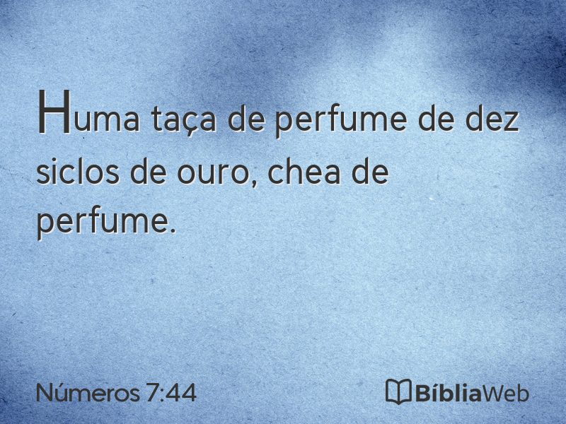 Números 7:44 em imagem para compartilhar