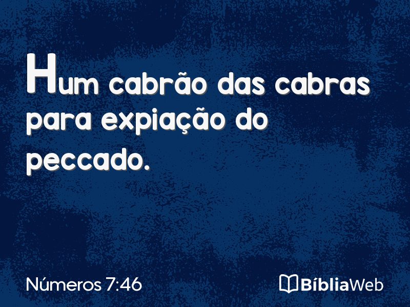 Números 7:46 em imagem para compartilhar
