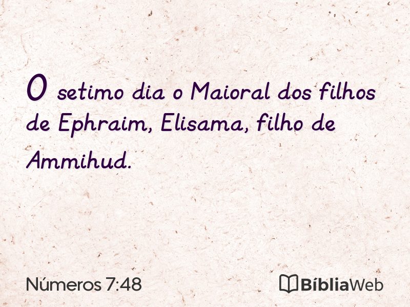 Números 7:48 em imagem para compartilhar