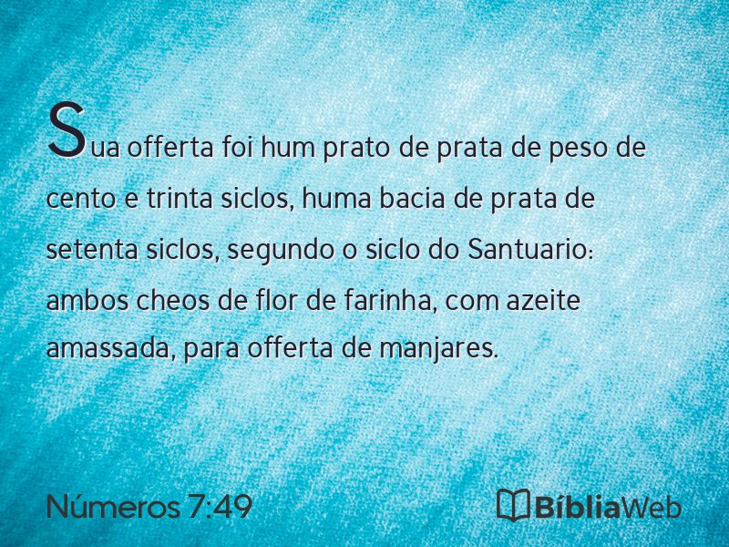Números 7:49 em imagem para compartilhar