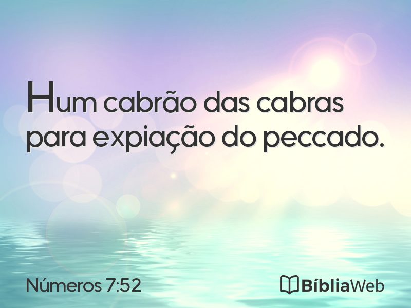 Números 7:52 em imagem para compartilhar