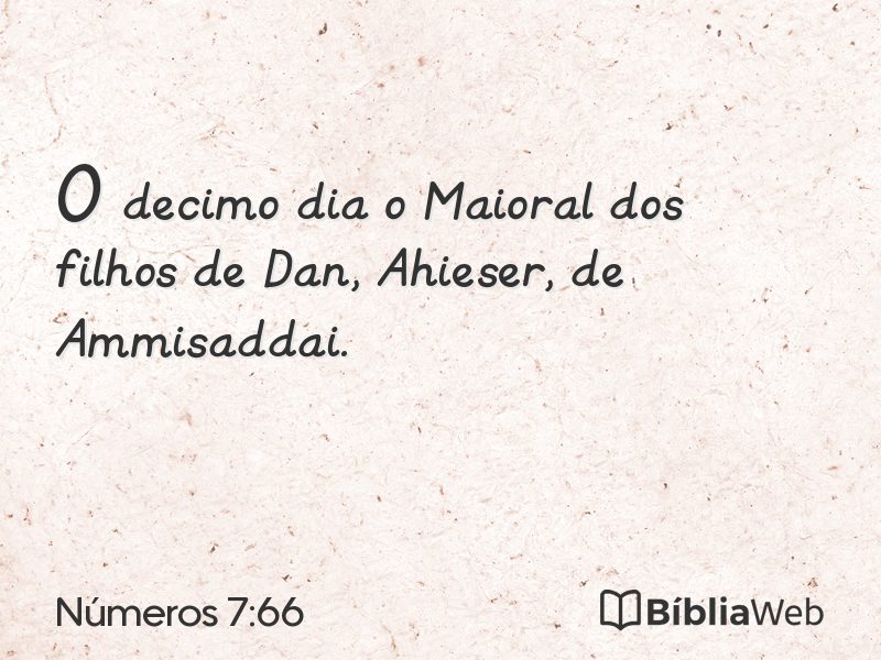 Números 7:66 em imagem para compartilhar