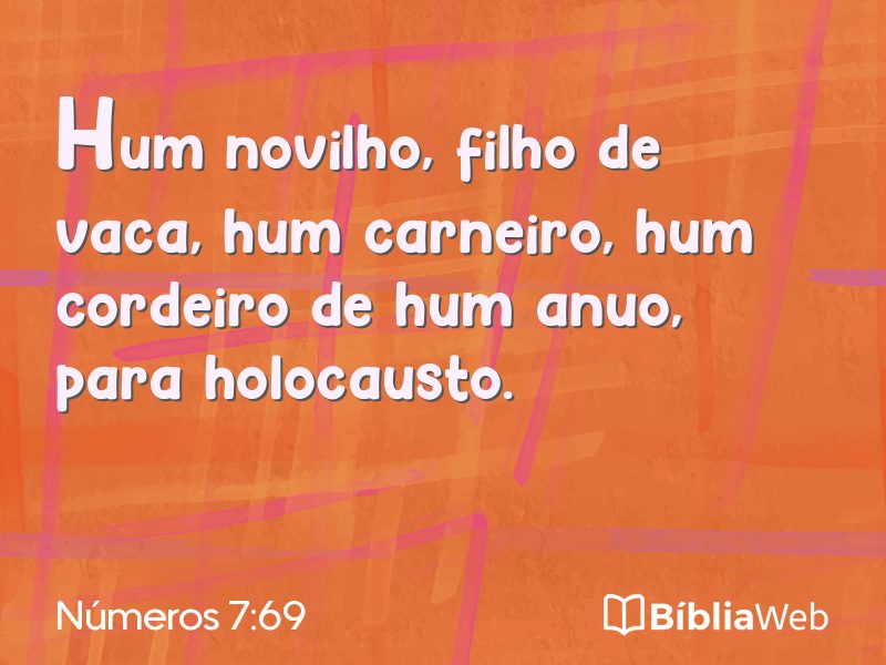 Números 7:69 em imagem para compartilhar
