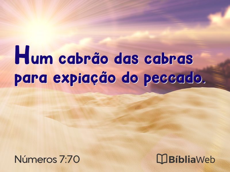 Números 7:70 em imagem para compartilhar