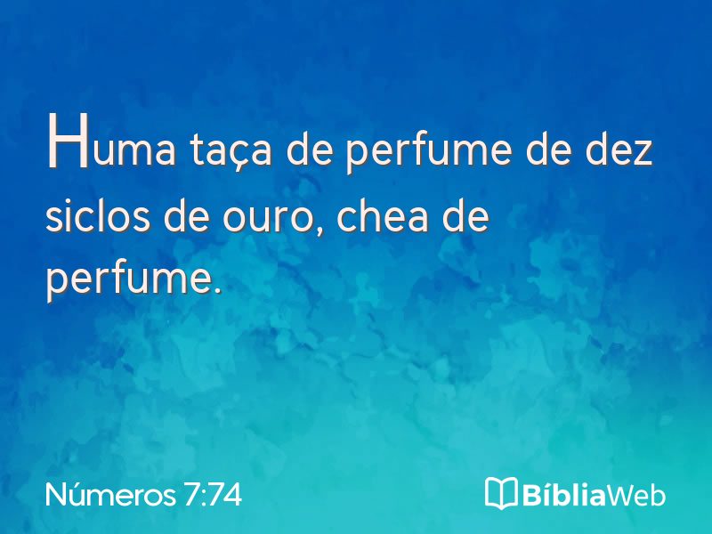 Números 7:74 em imagem para compartilhar