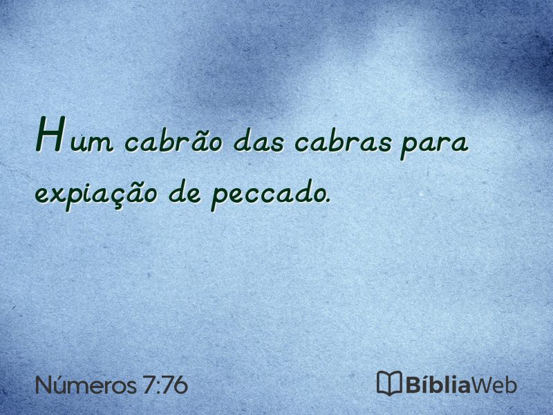 Números 7:76 em imagem para compartilhar