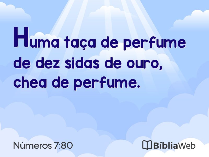 Números 7:80 em imagem para compartilhar