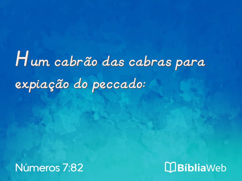 Números 7:82 em imagem para compartilhar