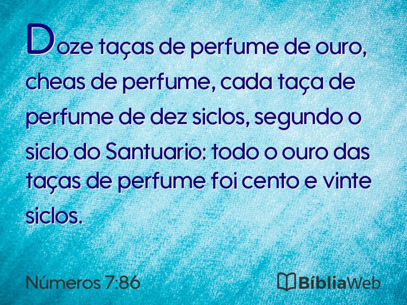 Números 7:86 em imagem para compartilhar