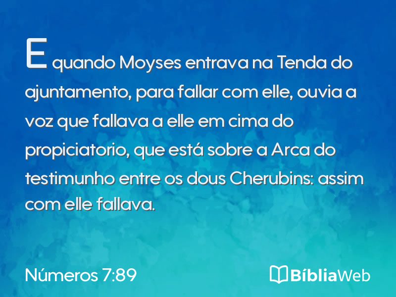 Números 7:89 em imagem para compartilhar