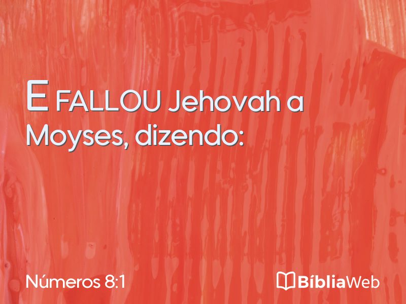 Números 8:1 em imagem para compartilhar