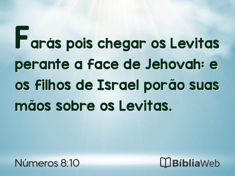 Números 8:10 em imagem para compartilhar