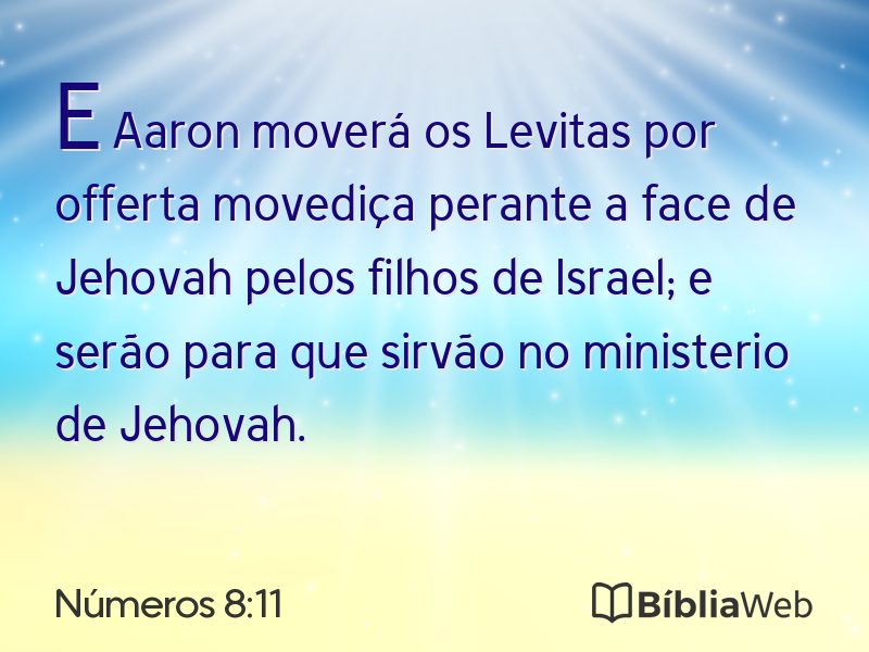 Números 8:11 em imagem para compartilhar