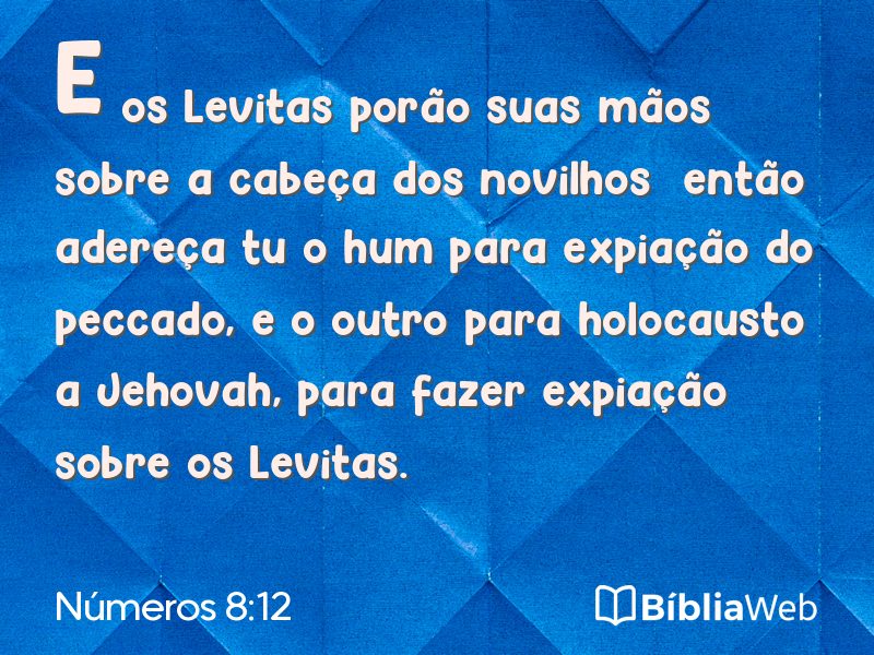 Números 8:12 em imagem para compartilhar