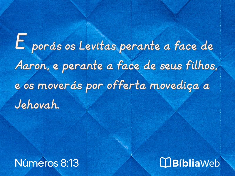 Números 8:13 em imagem para compartilhar