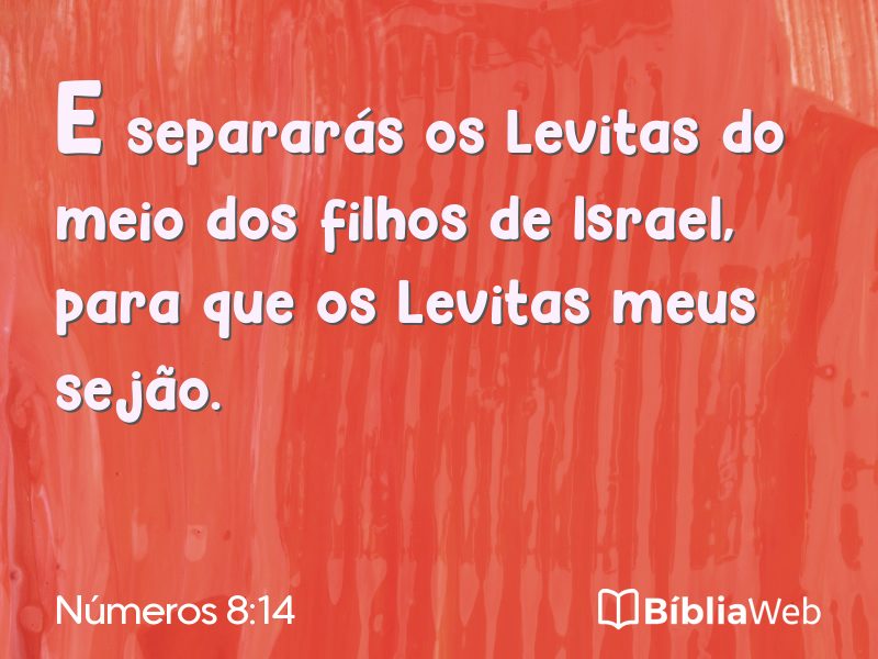 Números 8:14 em imagem para compartilhar