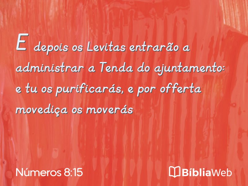 Números 8:15 em imagem para compartilhar