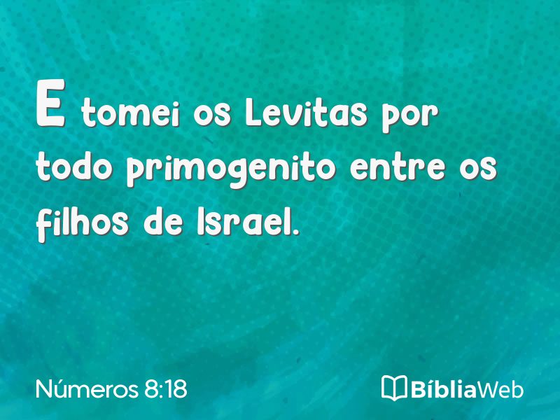 Números 8:18 em imagem para compartilhar