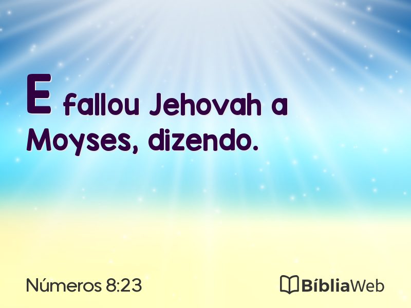 Números 8:23 em imagem para compartilhar