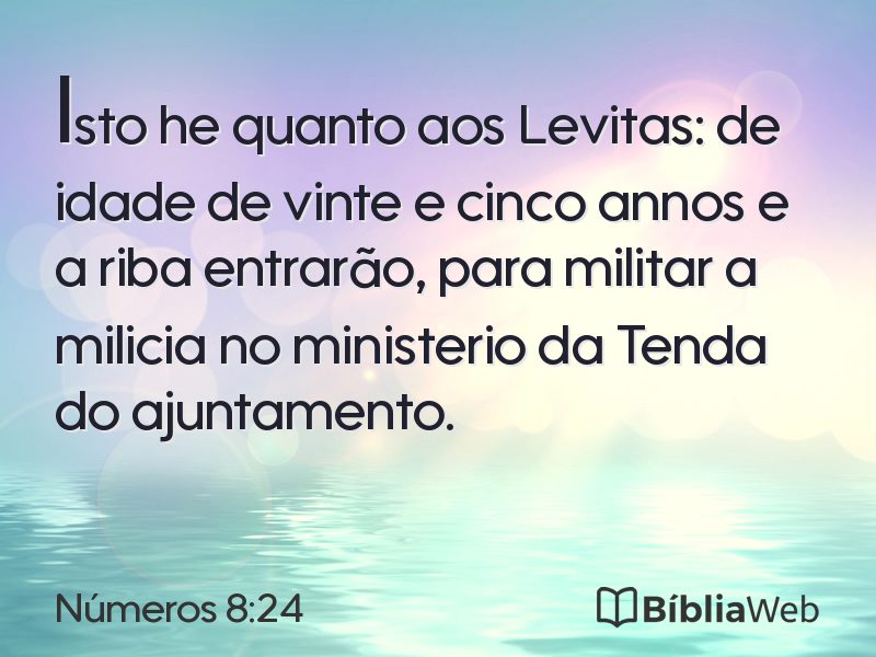Números 8:24 em imagem para compartilhar