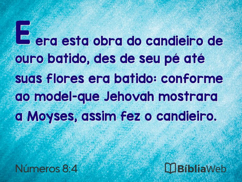 Números 8:4 em imagem para compartilhar