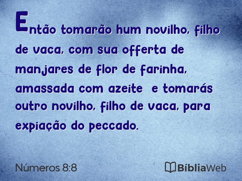 Números 8:8 em imagem para compartilhar