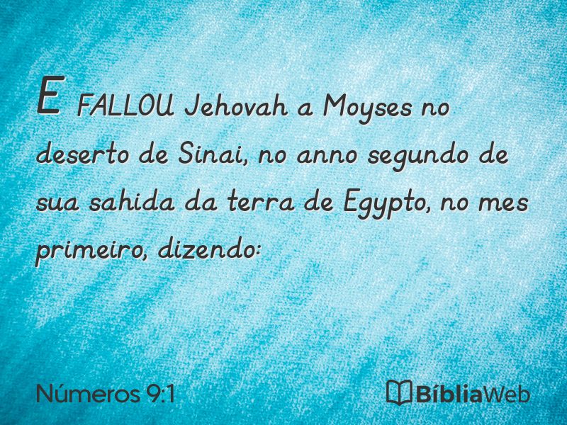Números 9:1 em imagem para compartilhar