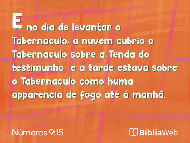 Números 9:15 em imagem para compartilhar