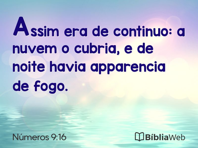 Números 9:16 em imagem para compartilhar