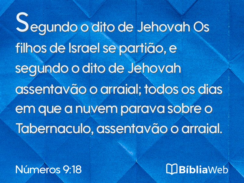 Números 9:18 em imagem para compartilhar