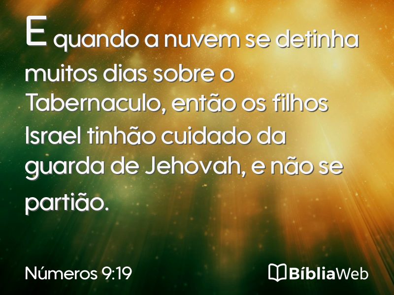 Números 9:19 em imagem para compartilhar