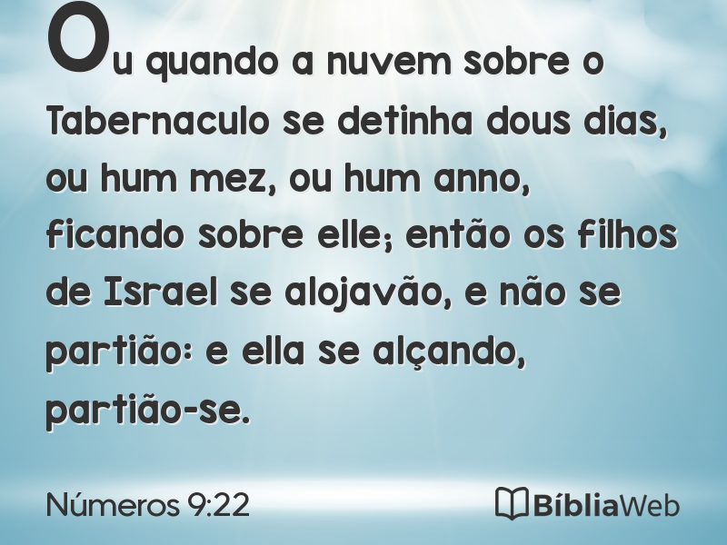Números 9:22 em imagem para compartilhar