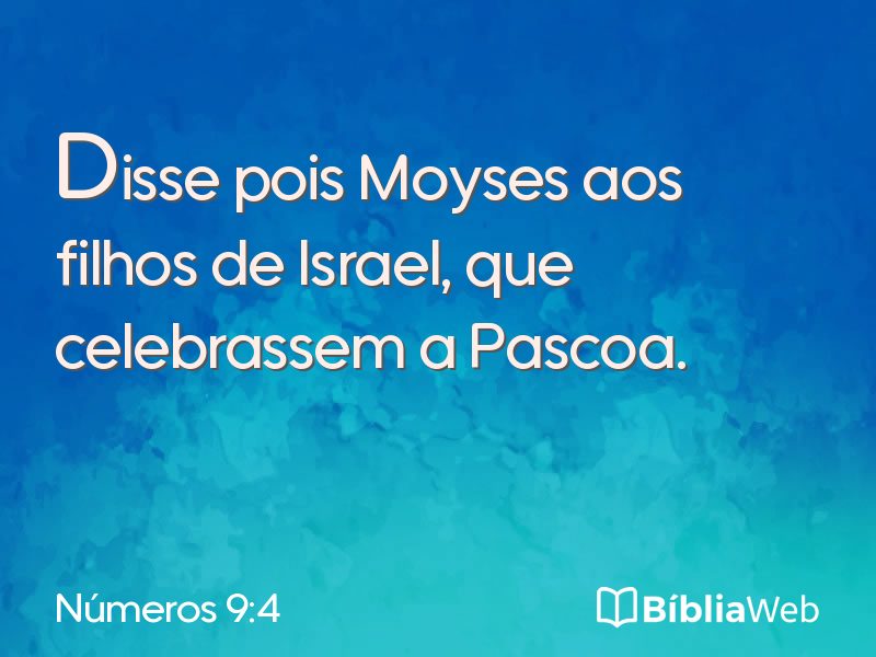 Números 9:4 em imagem para compartilhar
