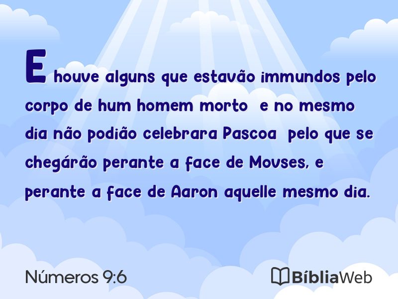 Números 9:6 em imagem para compartilhar