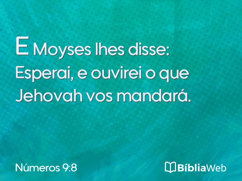 Números 9:8 em imagem para compartilhar
