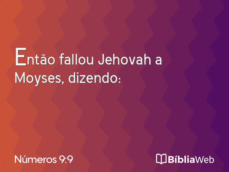 Números 9:9 em imagem para compartilhar