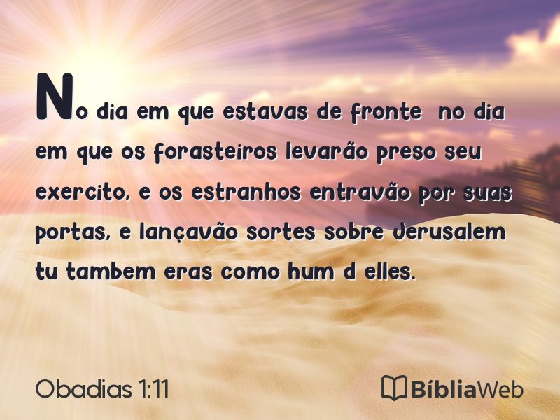 Obadias 1:11 em imagem para compartilhar
