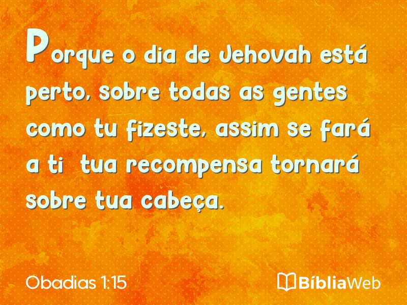 Obadias 1:15 em imagem para compartilhar