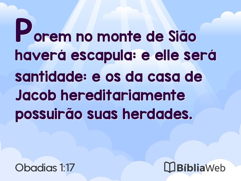 Obadias 1:17 em imagem para compartilhar