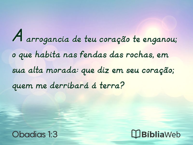 Obadias 1:3 em imagem para compartilhar
