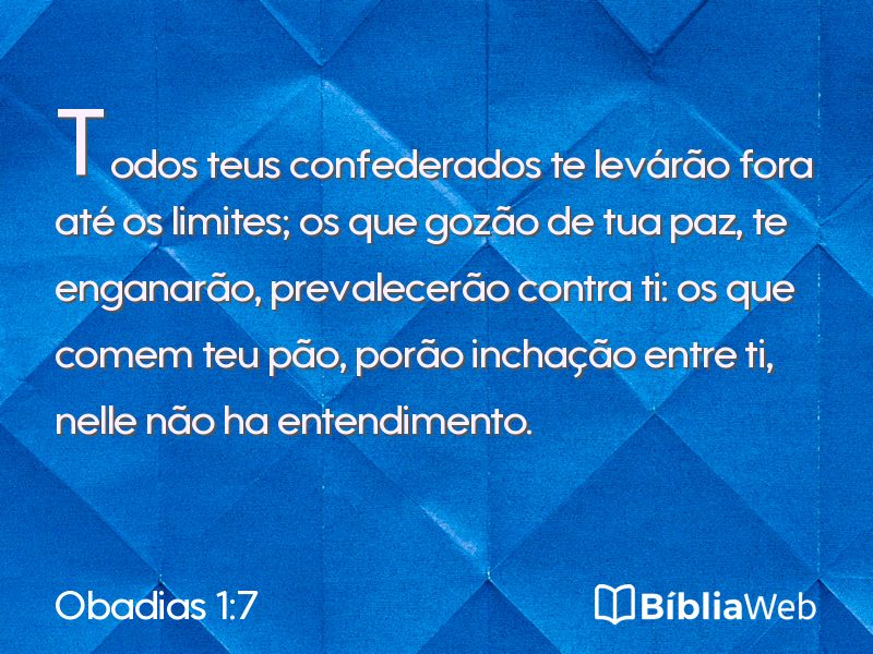 Obadias 1:7 em imagem para compartilhar