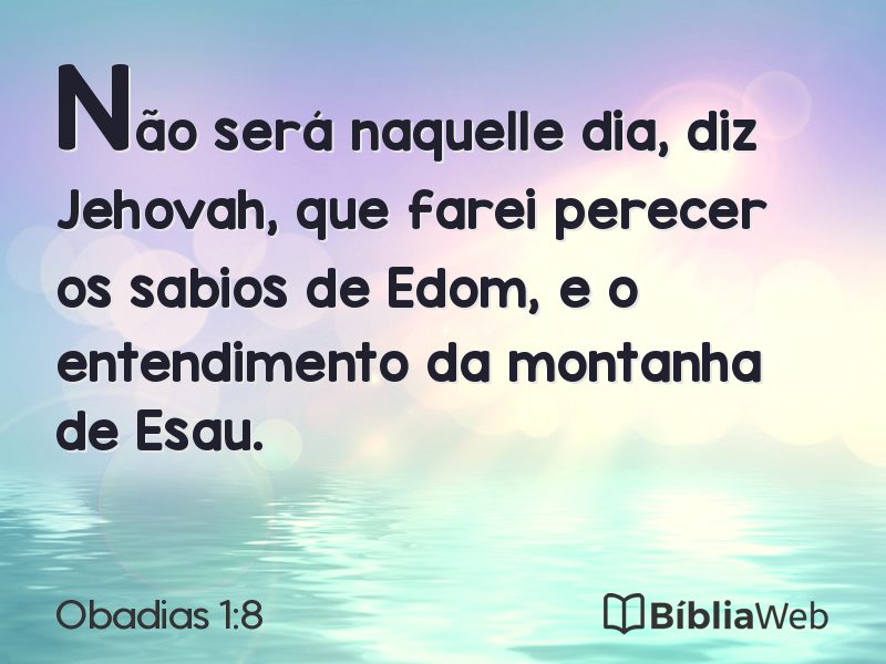 Obadias 1:8 em imagem para compartilhar