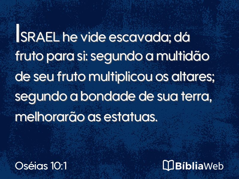 Oséias 10:1 em imagem para compartilhar