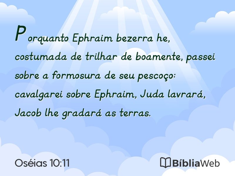 Oséias 10:11 em imagem para compartilhar